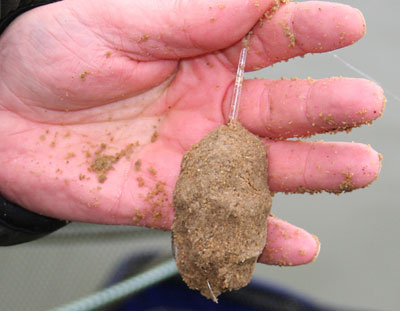 ……insert the hookbait and cover with more groundbait